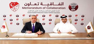 TFF ile Katar Futbol Federasyonu aras�nda i� birli�i anla�mas� imzaland�