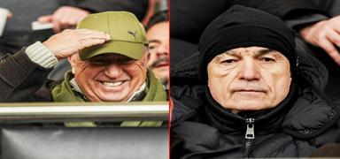 Fatih Terim ve R�za �al�mbay ayn� karede! O ma�� trib�nden izlediler