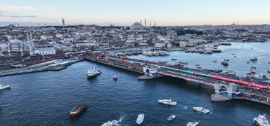�stanbul'da b�y�k Gazze y�r�y���! Y�z binler Galata K�pr�s�'nde bulu�tu