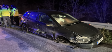 Edirne'de alkoll� s�r�c� deh�eti... Ters �eride girip bariyere �arpt�