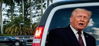 Havaalan� yolunda g�venlik alarm�! Trump'�n konvoy rotas� de�i�tirildi