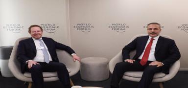 Bakan Fidan'dan Davos temas�: Hollandal� mevkida�� van Weel ile g�r��t�
