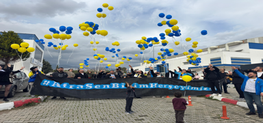 �zmir'de balonlar g�ky�z�ne minik Afra i�in b�rak�ld�