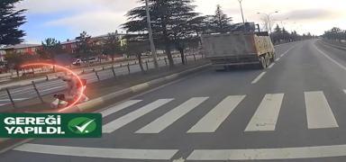 K�tahya'da yaya �nceli�ini hi�e sayan kamyon s�r�c�s�ne ceza