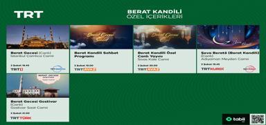 TRT'den �Berat Kandili� gecesi programlar�!