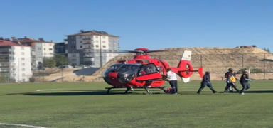 70 ya��ndaki hastan�n imdad�na ambulans helikopter yeti�ti