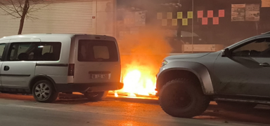 Bir anda patlad�, alevler y�kseldi! �stanbul'da korku dolu anlar