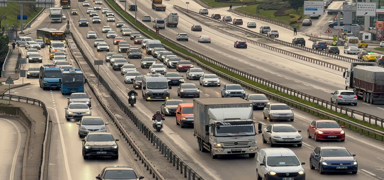 �stanbul'da trafik kilit