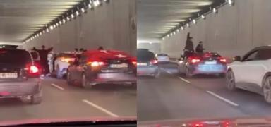 Trafik magandalar� t�neli kapatt�: 4 ki�iye para cezas�