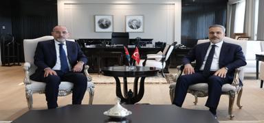 Bakan Fidan, �rd�nl� mevkida��yla Filistin'deki durumu g�r��t�