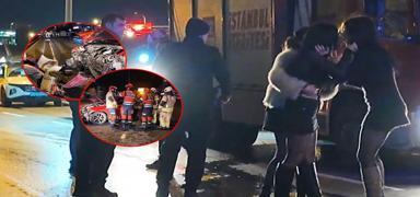 Ara� yan yola u�tu: E-5'te sa� ba�a kad�n kavgas� ba�lad�