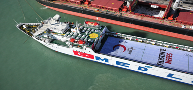 T�rk K�z�lay, Ramazan ay�n�n ilk g�n� Gazze'ye en b�y�k iyilik gemisini yola ��kard�