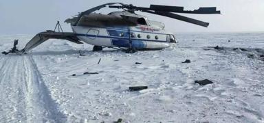 Rusya'da helikopter kazas�: 8 ki�i can verdi