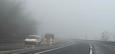 Bolu Da��'nda sis etkili oldu