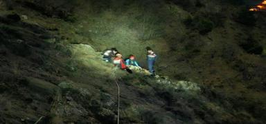 �orum'da mantar toplarken u�uruma yuvarlanan vatanda�� komandolar kurtard�