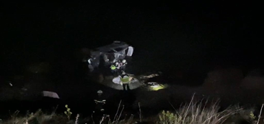 Tekirda�'da otomobil u�urumdan deniz kenar�na d��t�: 3 yaral�