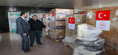 Rotam�z karde�lik, y�k�m�z �ifa! T�bbi malzeme yard�m� �ran yolunda