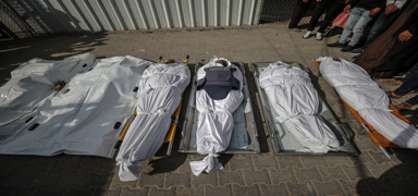 Katil �srail'den Gazze'de polis merkezine hava sald�r�s�: 6 �ehit