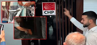Kendilerini parti binas�na kitlediler