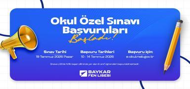 Milli Teknoloji Hamlesi'nin e�itimdeki y�z� Baykar Fen Lisesi'nin Okul �zel S�nav� ba�vurular� ba�lad�