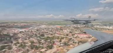 G�ky�z�nde milli selam! F-16'lar Erzurum Kongresi i�in havaland�